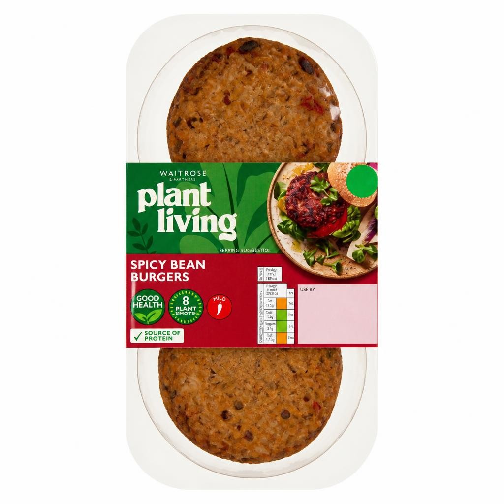Plant Living Spicy Bean Burgers