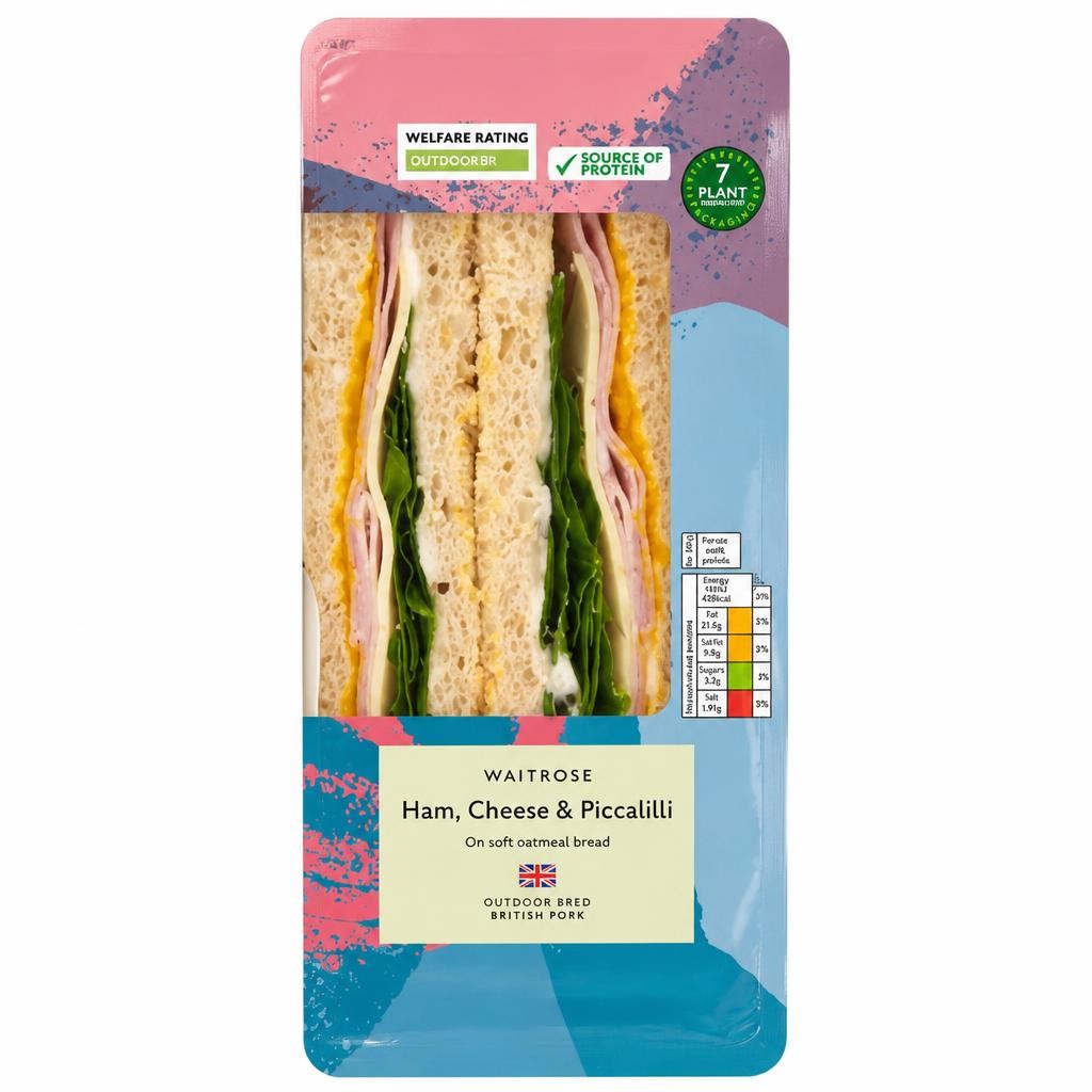 Waitrose Ham, Cheese & Piccalilli Sandwich