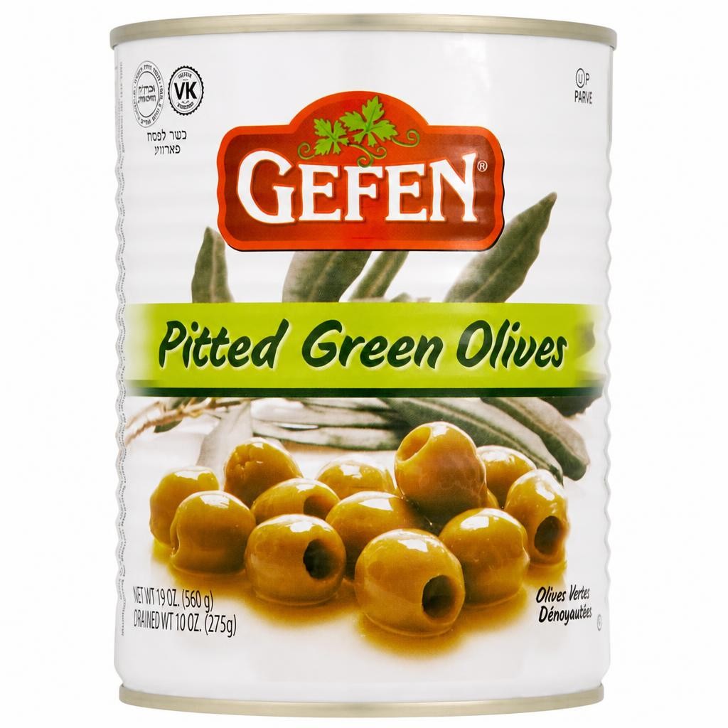 Gefen Pitted Green Olives 560g