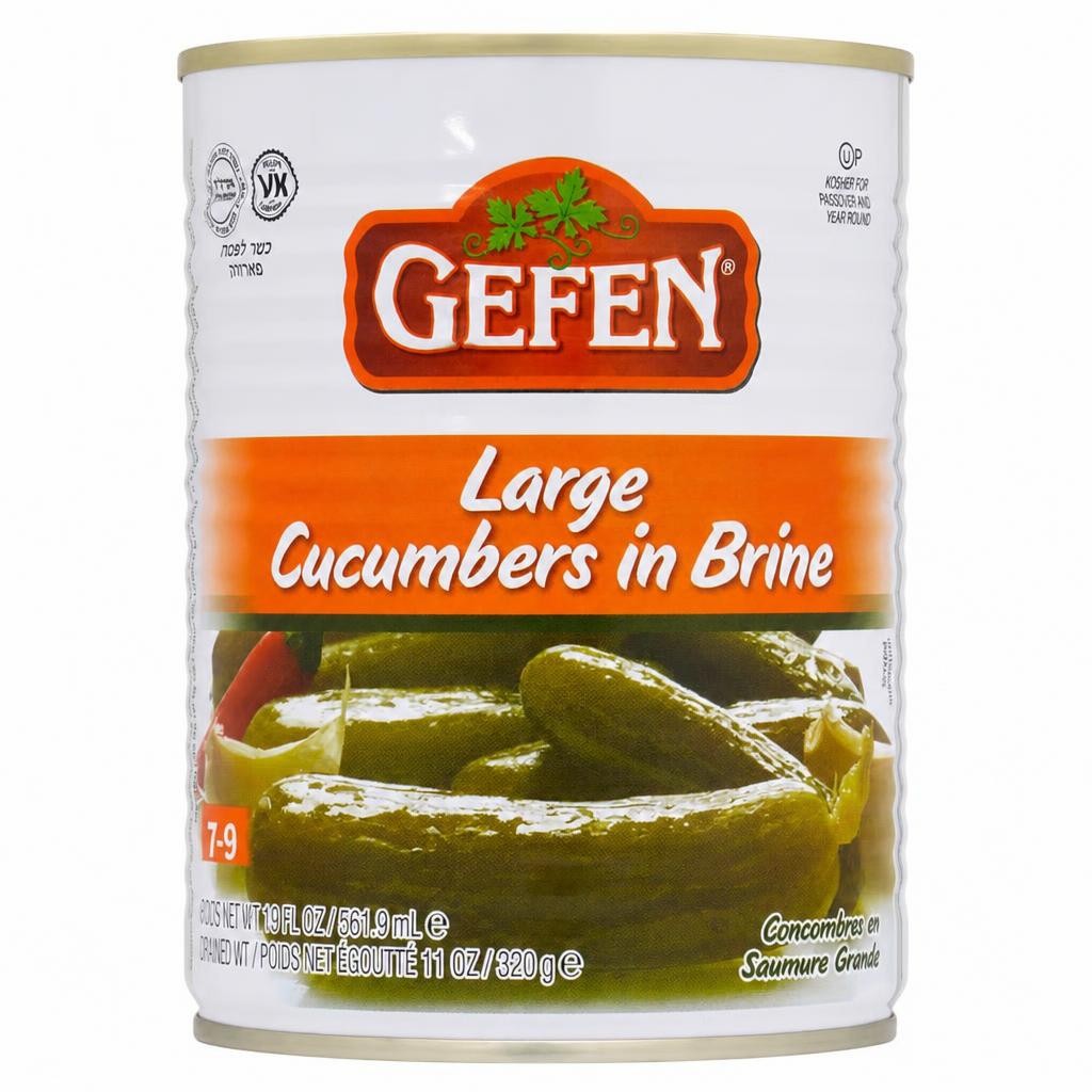 GEFEN CUCUMBERS IN BRINE 7-9 LARGE 540G