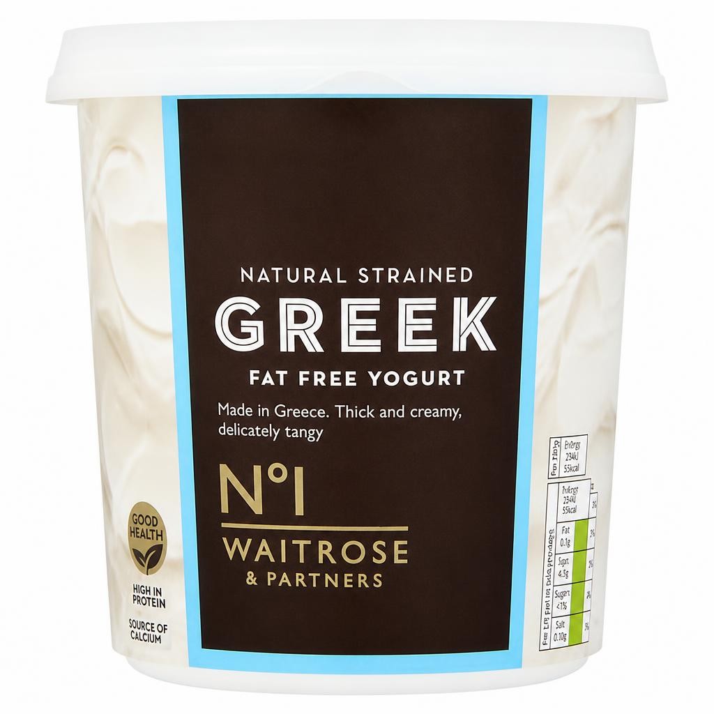 No.1 Fat Free Natural Strained Greek Yogurt