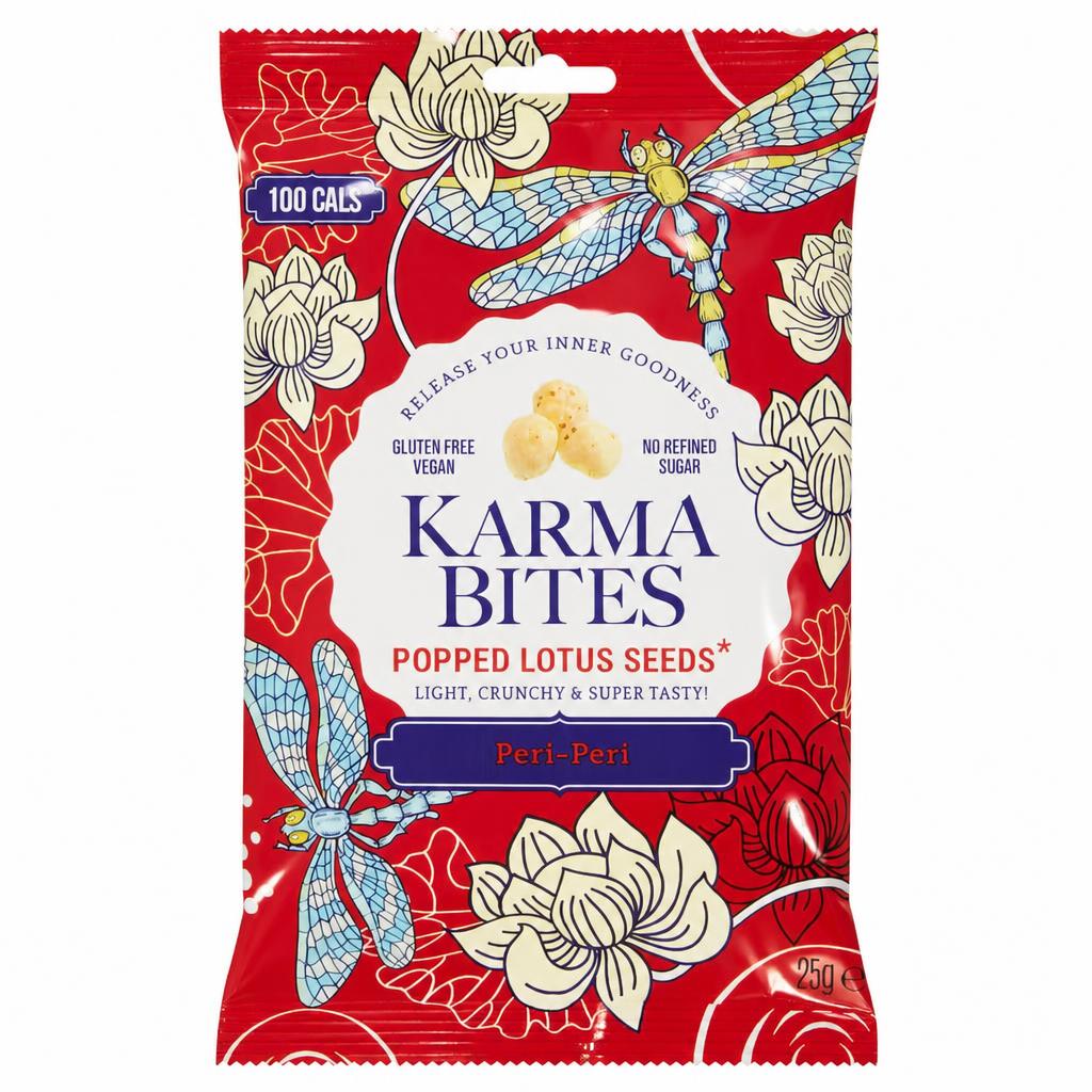 Karma Bites Popped Lotus Seeds Peri-Peri 25G