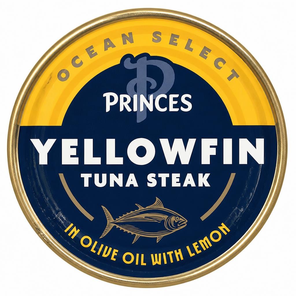 PRINCES OCEAN SELECT YELLOWFIN TUNA STEAK IN OLIVE OIL WITH LEMON 160G