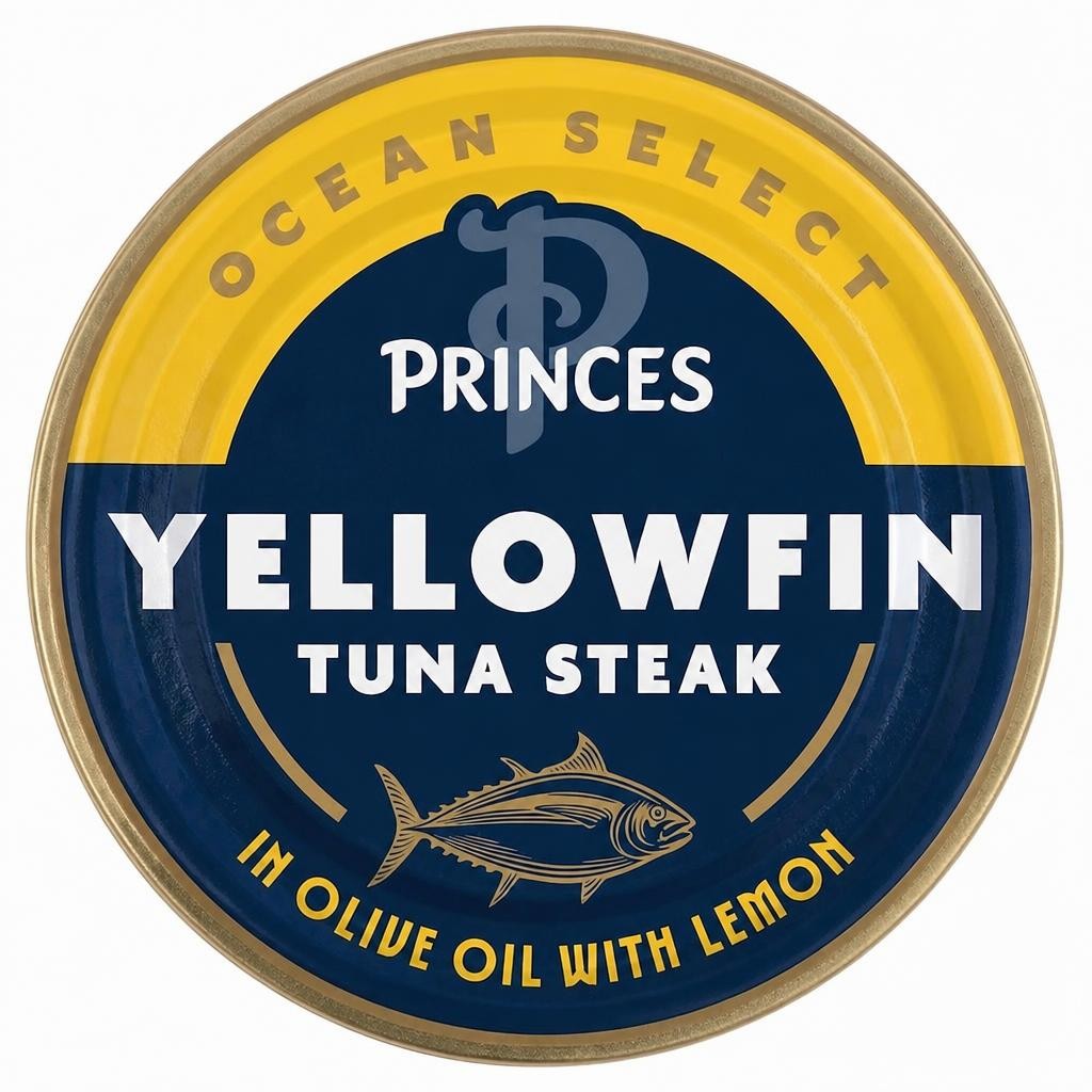PRINCES OCEAN SELECT YELLOWFIN TUNA STEAK IN OLIVE OIL WITH LEMON 160G