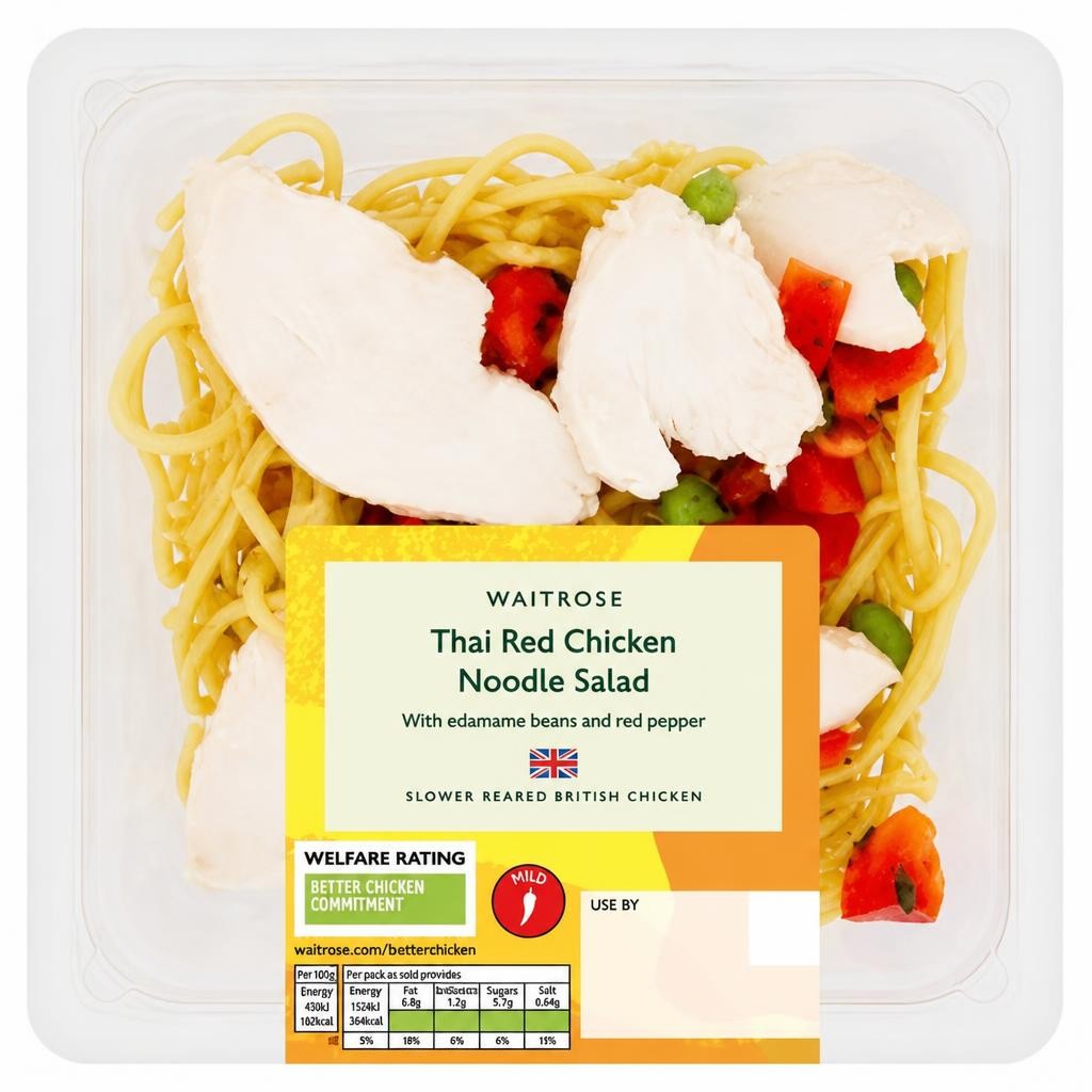 Waitrose Thai Red Chicken Noodle Salad