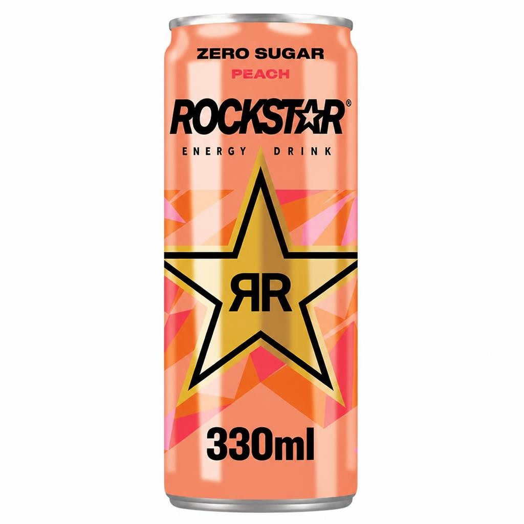 Rockstar Peach Sugar Free 330ml
