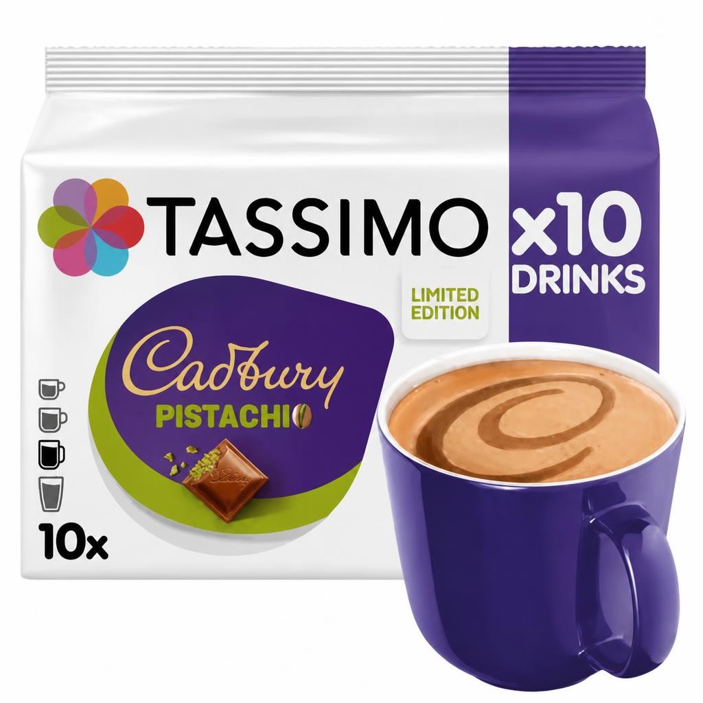 Tassimo Limited Edition Cadbury Pistachio Hot Chocolate Pods x10
