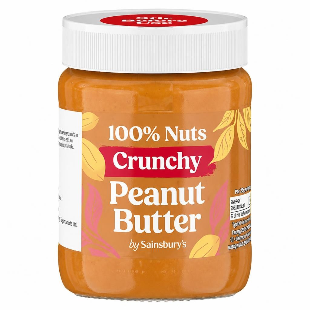 Sainsbury's 340g 100% Crunchy Peanut Butter
