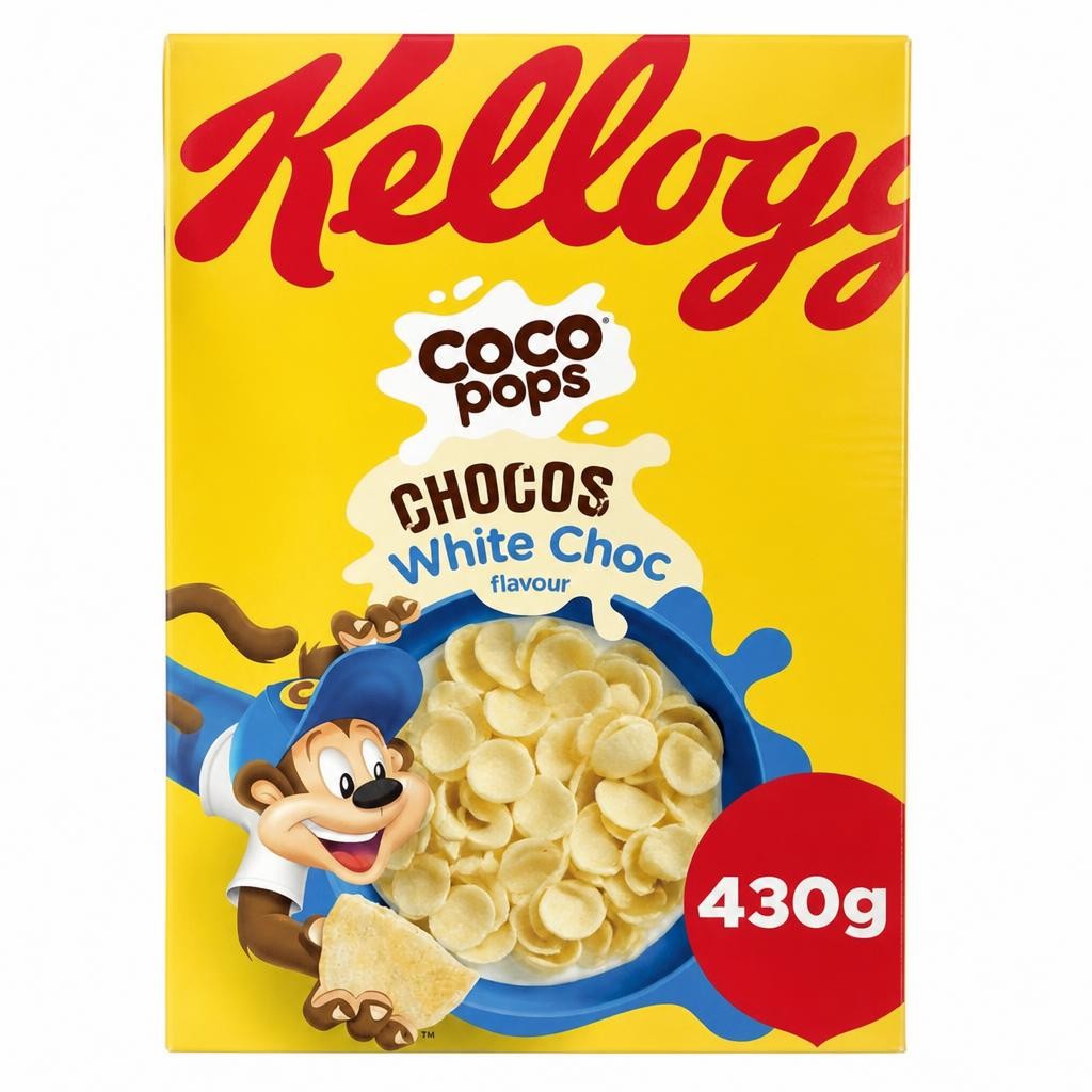 Kellogg’s Coco Pops 430g Chocos White Chocolate Breakfast Cereal