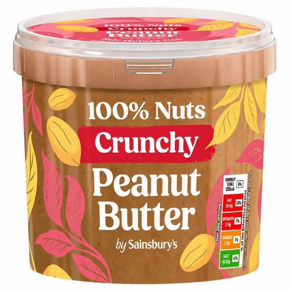 Sainsbury's 1kg 100% Crunchy Peanut Butter
