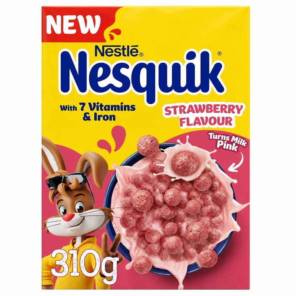 Nestle Nesquik 310g Strawberry Flavoured Breakfast Cereal