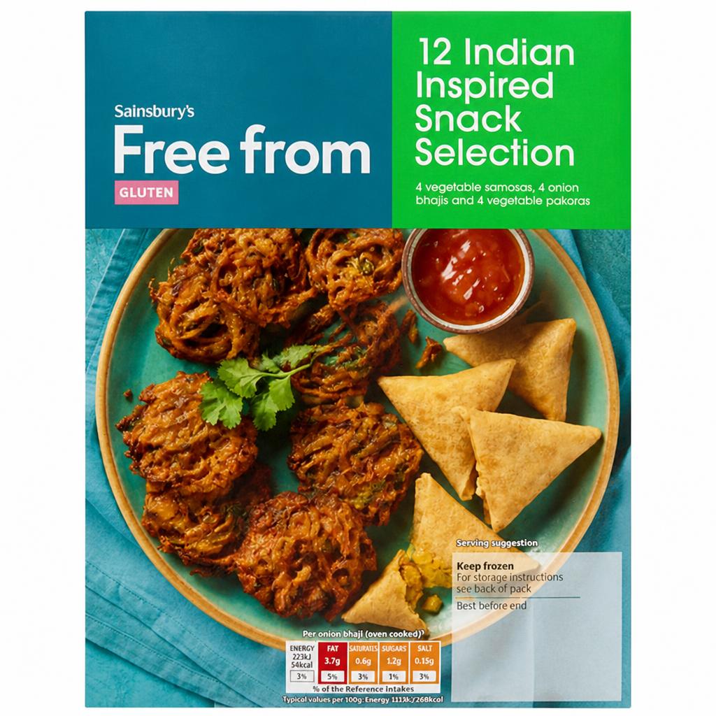 Sainsbury's Free From 12 x Indian Inspired Snack Selection 240g