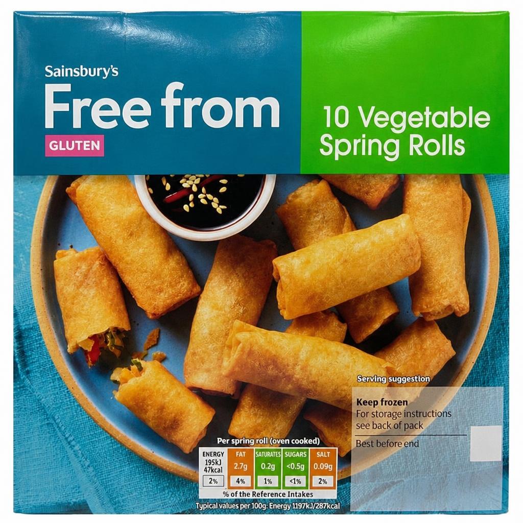 Sainsbury's Free From 10 x Vegetable Spring Rolls 180g