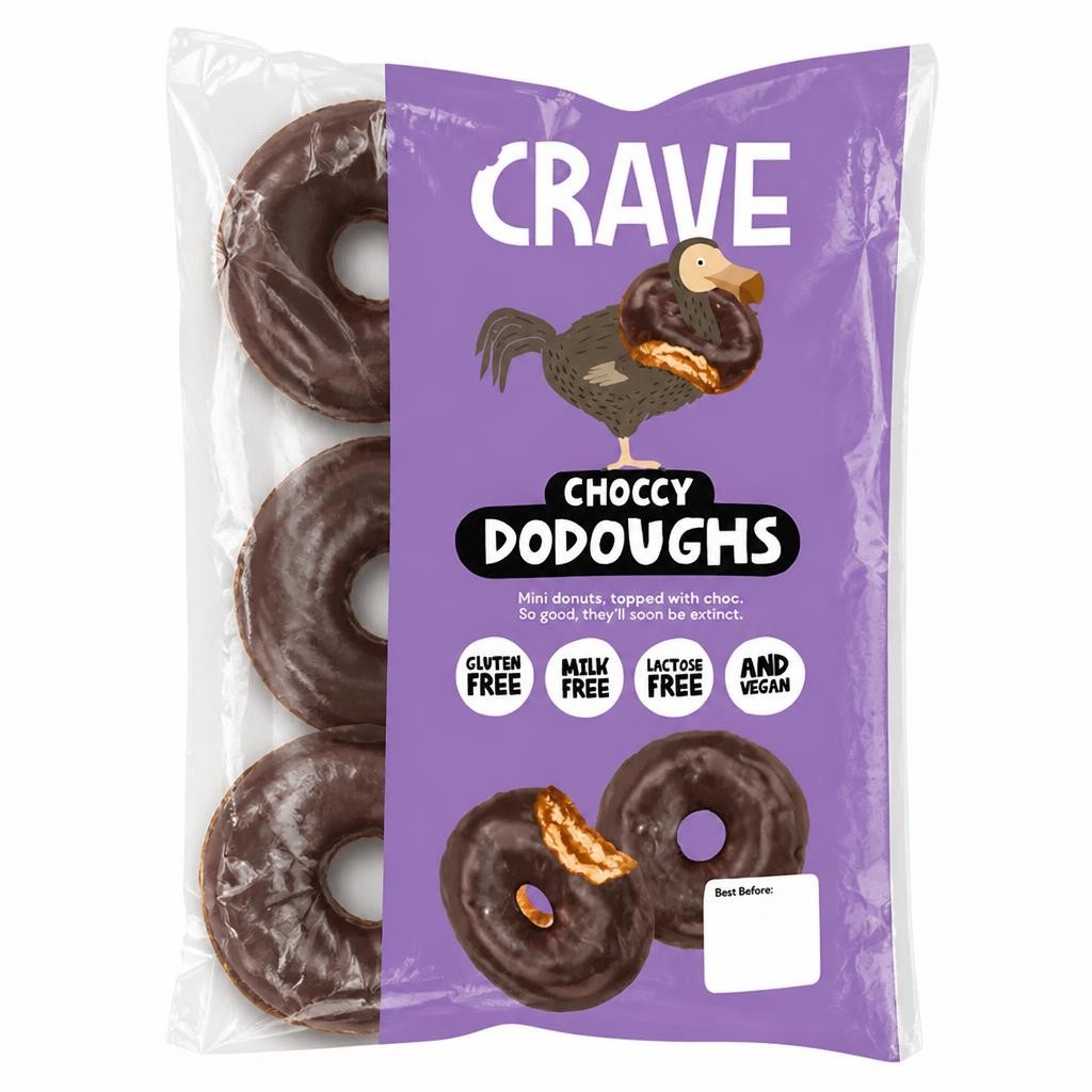 Crave 215g Choccy Dodoughs Doughnuts