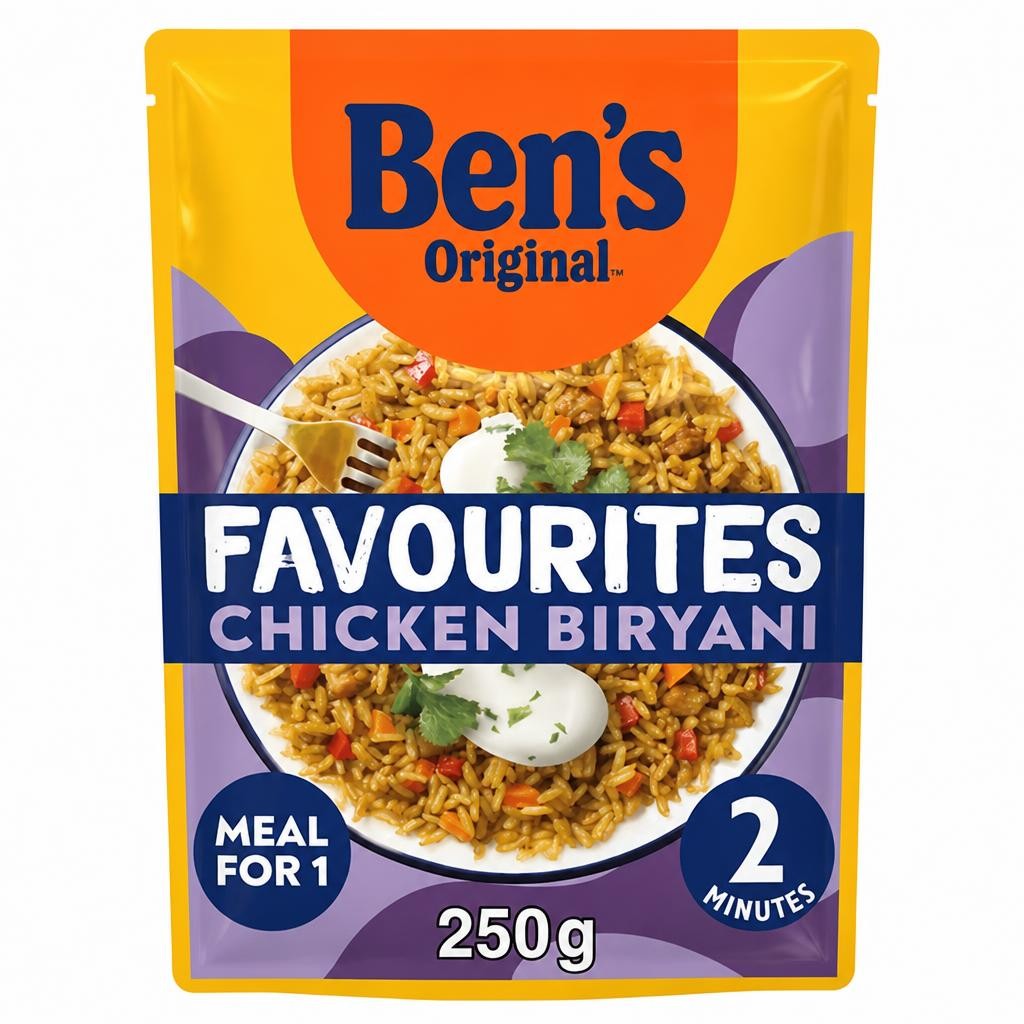 Ben's Original 250g Favourites Biryani Chicken & Vegetable Microwave Rice Meal