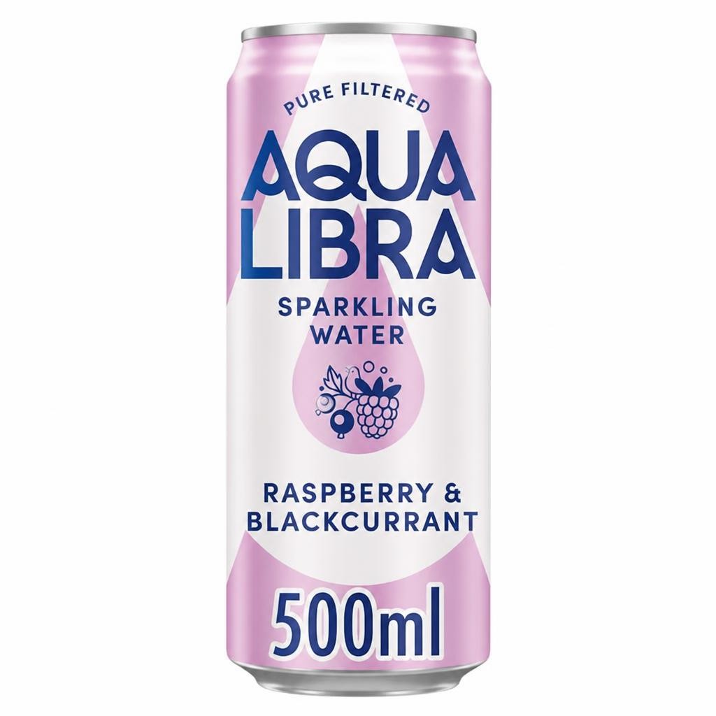 Aqua Libra Sparkling Water Raspberry and Blackcurrant 330m
