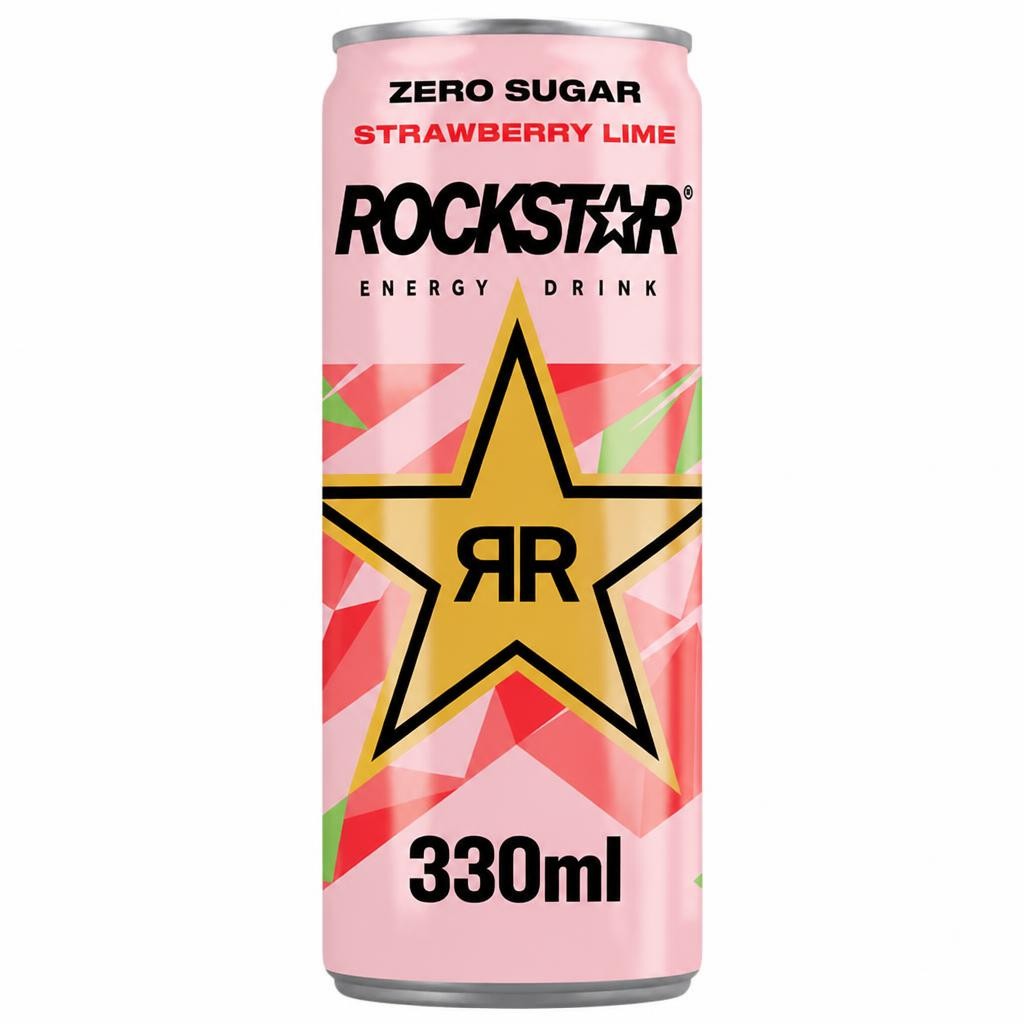 Rockstar Strawberry and Lime Sugar Free 330ml
