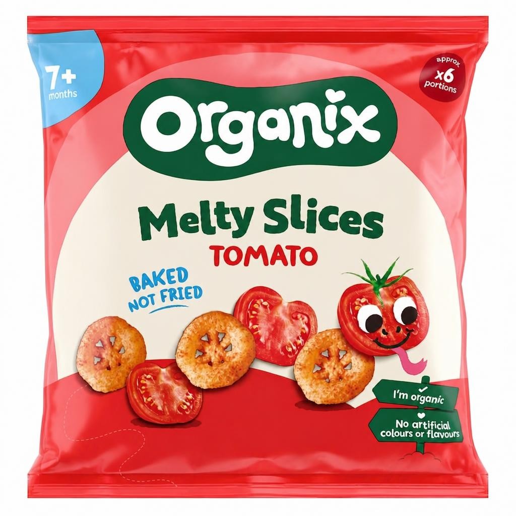 Organix Melty Organic Tomato Slices Baby Puffs 7months+ 20g