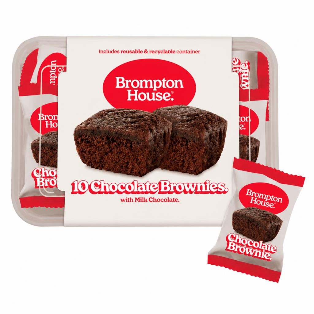Brompton House Chocolate Brownies with Milk Chocolate 10 x 20g (200g)