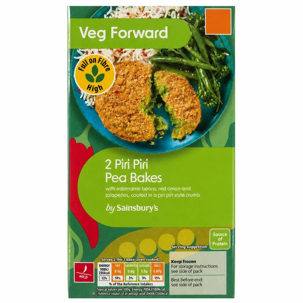 Sainsbury's 2 Piri Piri Pea Bakes 250g