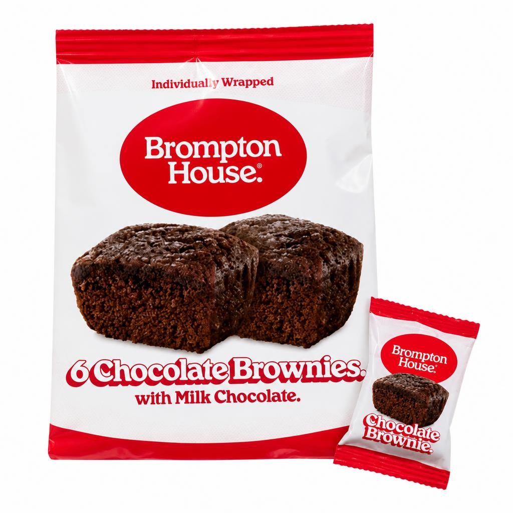 Brompton House Chocolate Brownies with Milk Chocolate 6 x 20g (120g)
