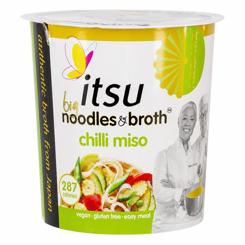 itsu BIG chilli miso instant noodles & broth pot