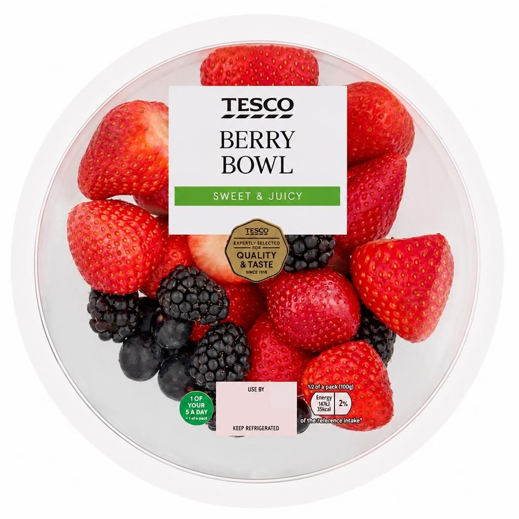 Tesco Berry Bowl With Super Sweet Berries 400G