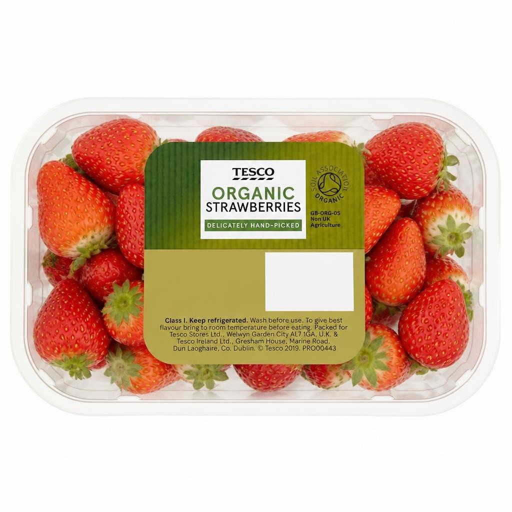 Tesco Organic Strawberries 300G