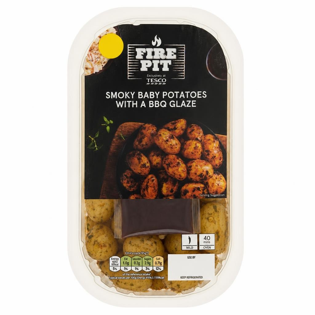 Tesco Firepit Smoky Baby Potatoes With Bbq Glaze 500G