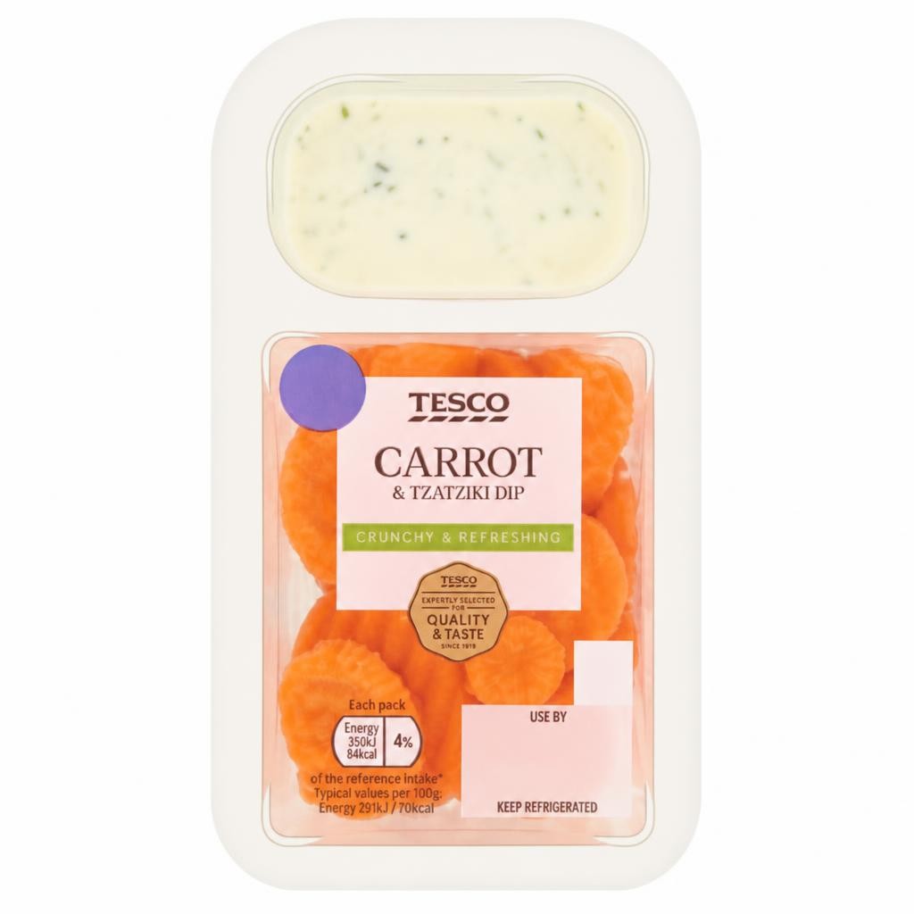 Tesco Carrots & Tzatziki Dip 120g