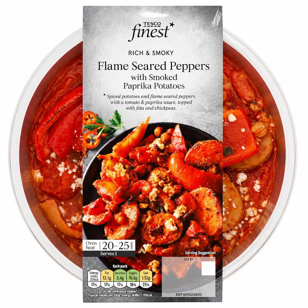 Tesco Finest Flame Seared Peppers with Smoked Paprika Potatoes 380g