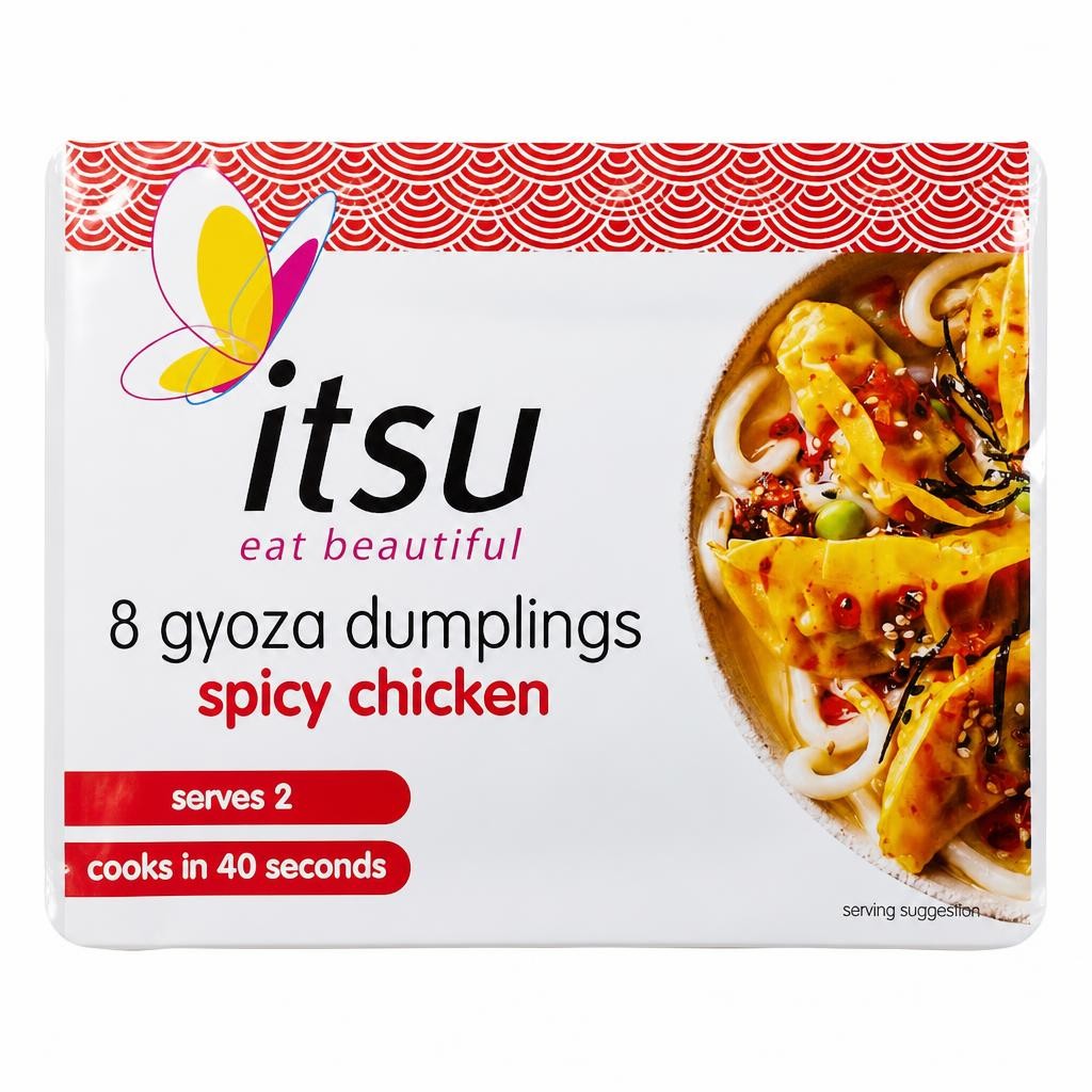 itsu spicy chicken 8 gyoza dumplings 150g