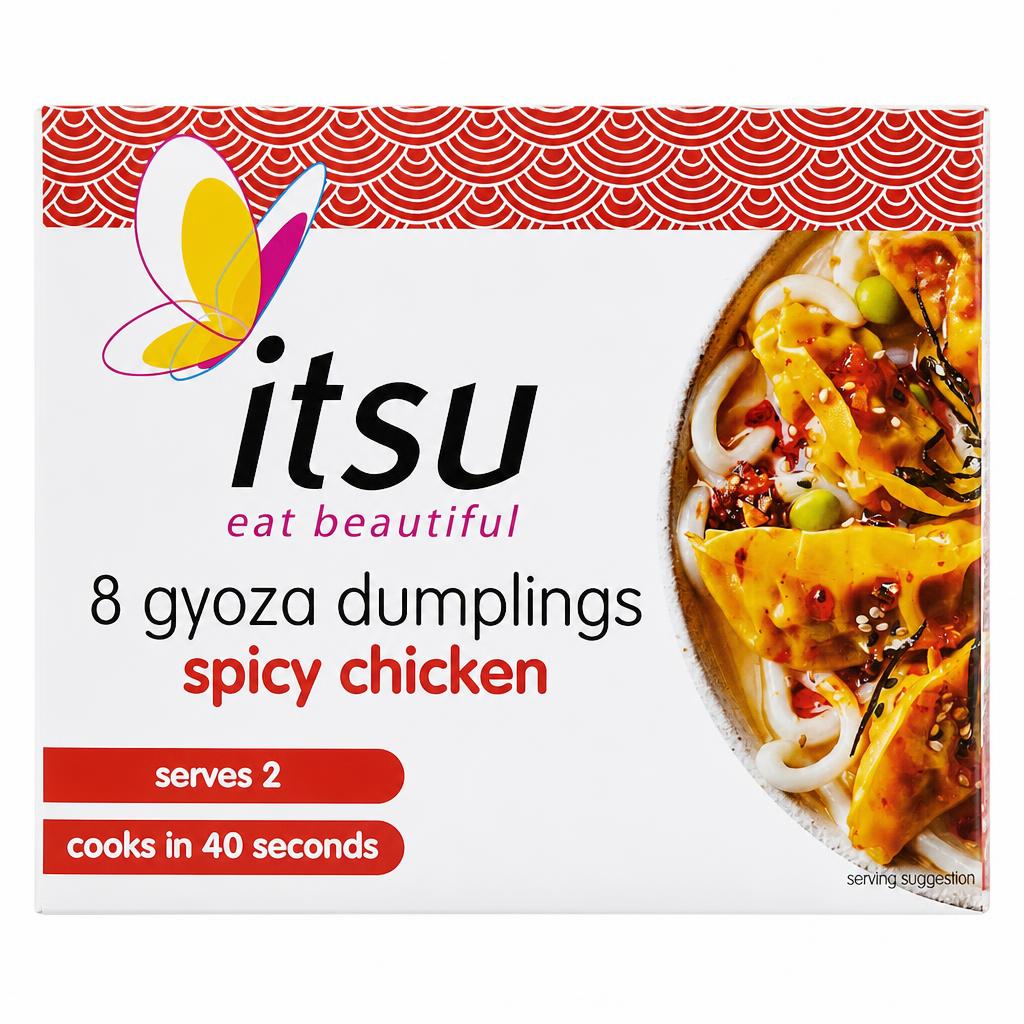 itsu spicy chicken 8 gyoza dumplings 150g