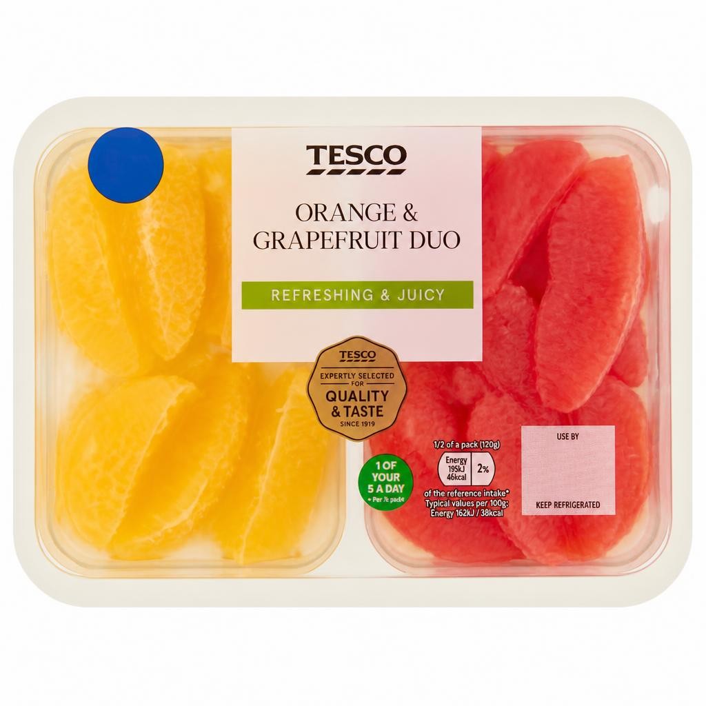Tesco Grapefruit & Orange Duo 240G