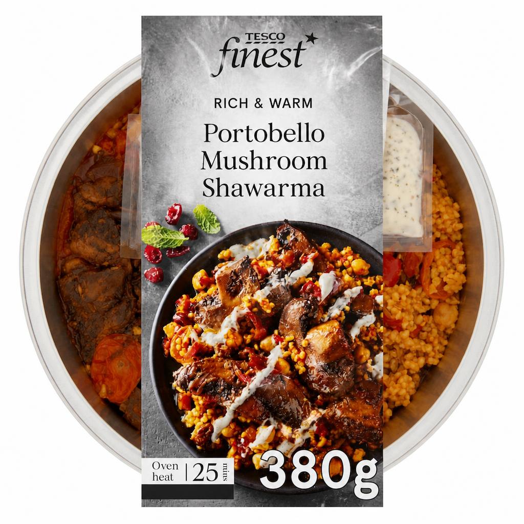 Tesco Finest Portobello Mushroom Shawarma 380G