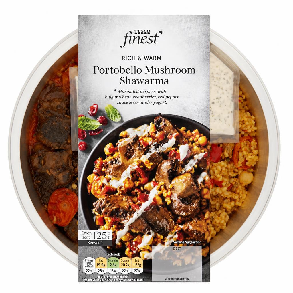 Tesco Finest Portobello Mushroom Shawarma 380G