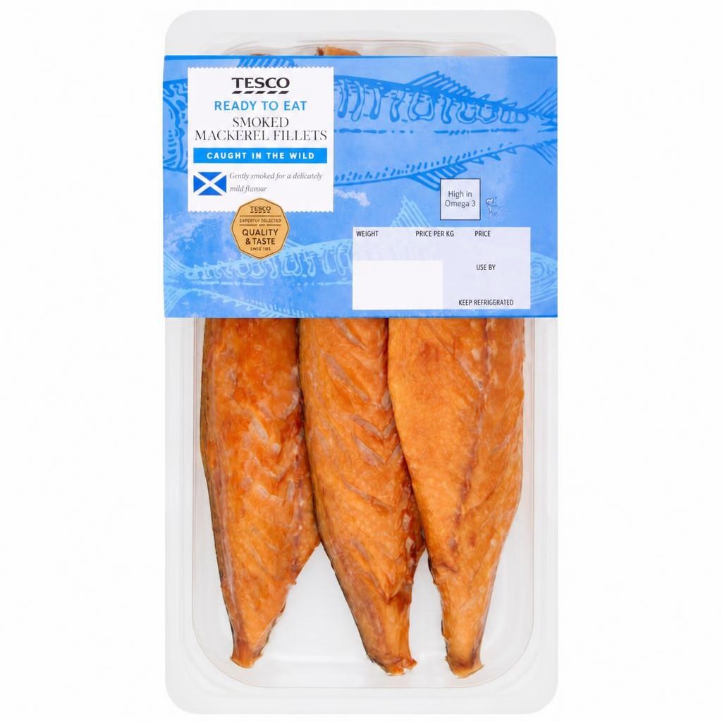 Tesco Smoked Mackerel Fillets 210G