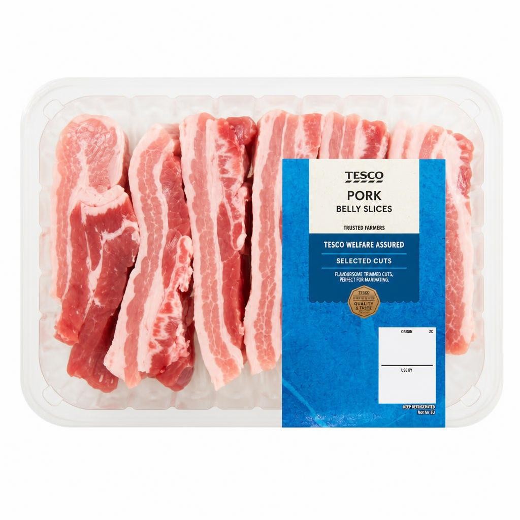 Tesco Pork Belly Slices 800g