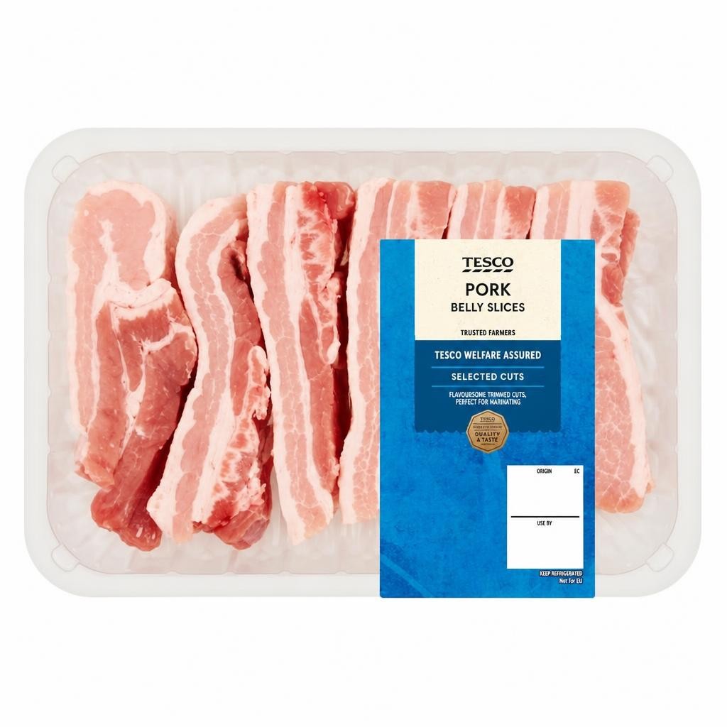 Tesco Pork Belly Slices 800g