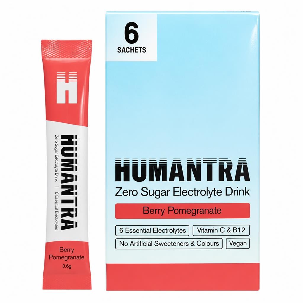 Humantra 6 x 3.6g Berry Pomegranate Zero Sugar Electrolyte Drink Sachets