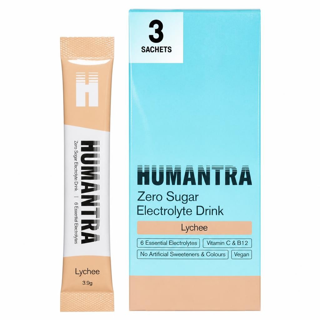 Humantra 3 x 3.9g Lychee Zero Sugar Electrolyte Drink Sachets