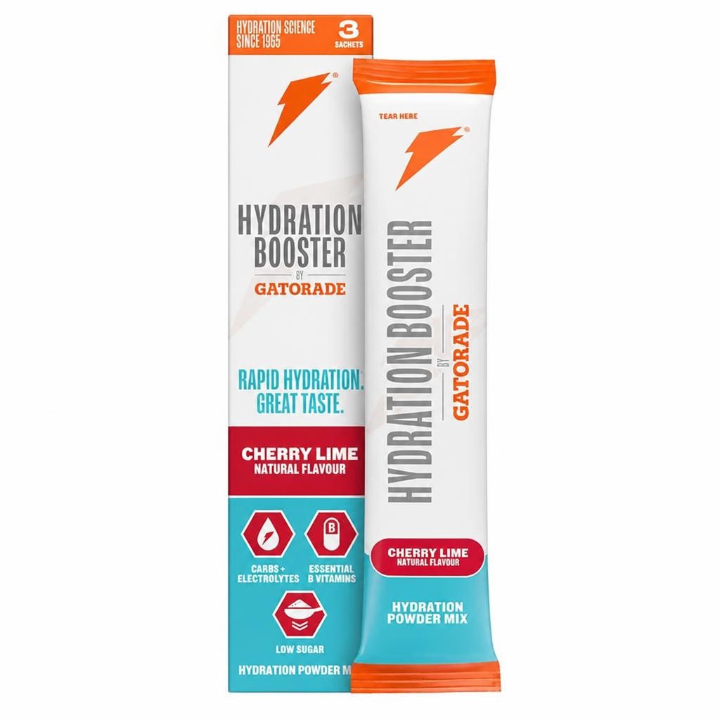 Gatorade Hydration Booster 3 x 13.5g Cherry Lime Mix Powder Sachets