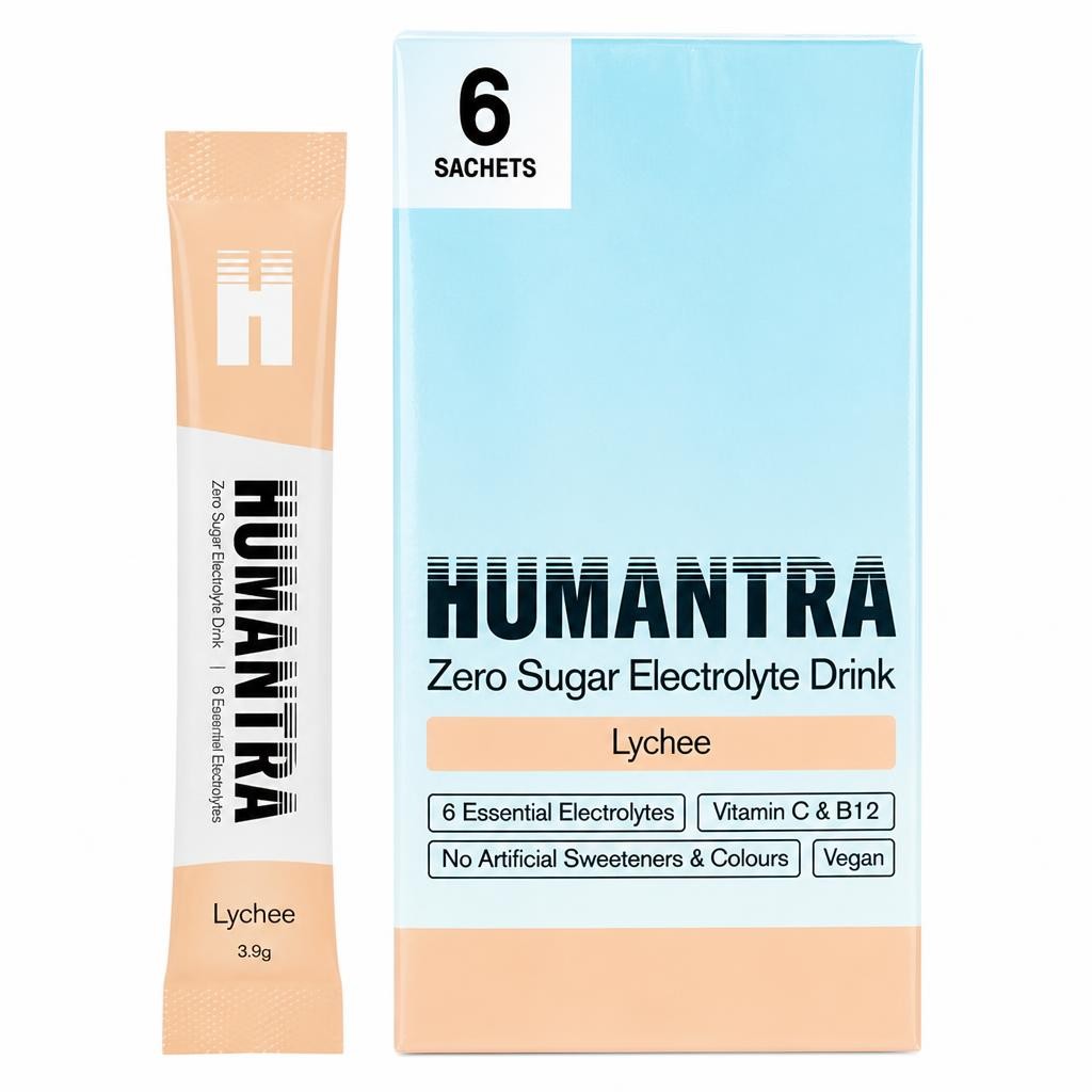 Humantra 6 x 3.9g Lychee Zero Sugar Electrolyte Drink Sachets