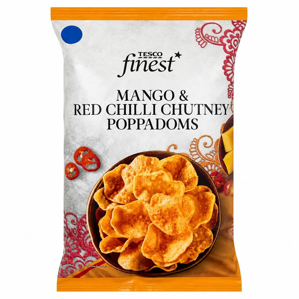 Tesco Finest Mini Mango & Chilli Poppadoms 85g