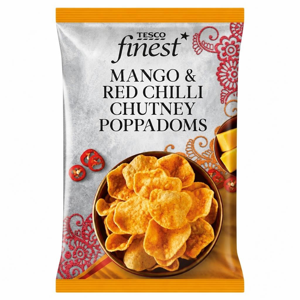 Tesco Finest Mini Mango & Chilli Poppadoms 85g