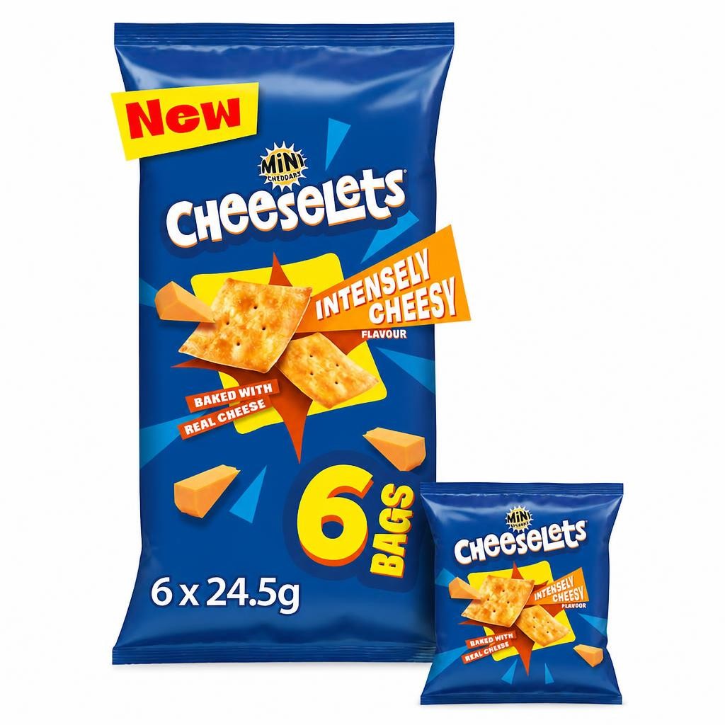 Mini Cheddars Cheeselets Baked Snacks 6 x 24.5g