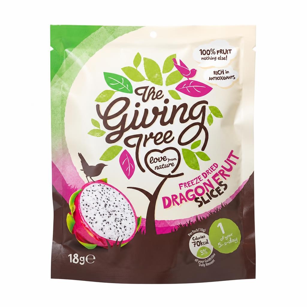 The Giving Tree Freeze-Dried Dragon Fruit Crisps 18g