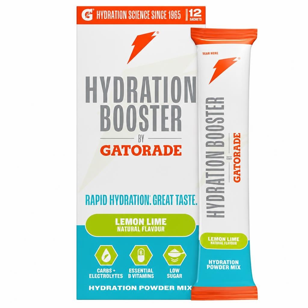 Gatorade Hydration Booster 12 x 13.5g Lemon Lime Mix Powder Sachets