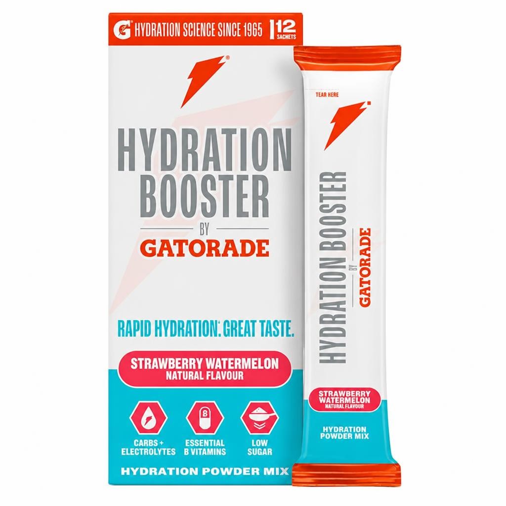 Gatorade Hydration Booster 12 x 13.5g Strawberry Watermelon Mix Powder Sachets
