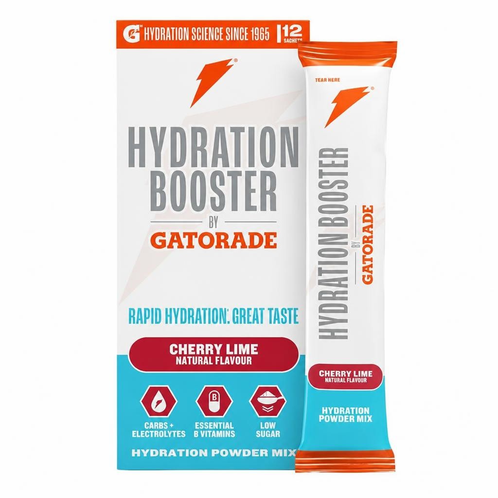 Gatorade Hydration Booster 12 x 13.5g Cherry Lime Mix Powder Sachets